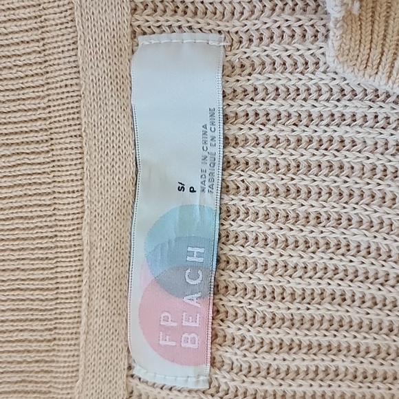 Free People Beach Picnic Sweater Mini Dress Oversized Size S Color: Natural - Picture 11 of 14